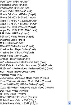 Output format