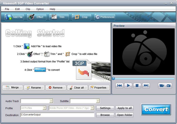 3GP Video Converter screen