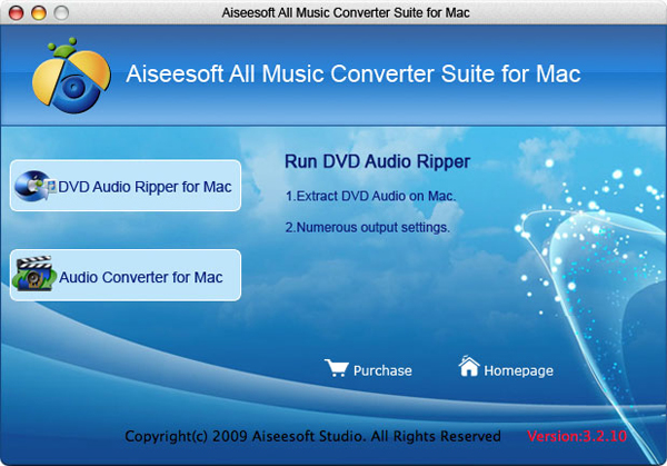 All Music Converter Suite for Mac screen