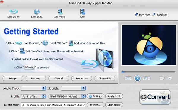 Blu-ray Ripper for Mac screen