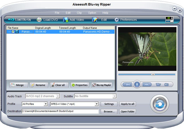 Blu-ray Ripper screen