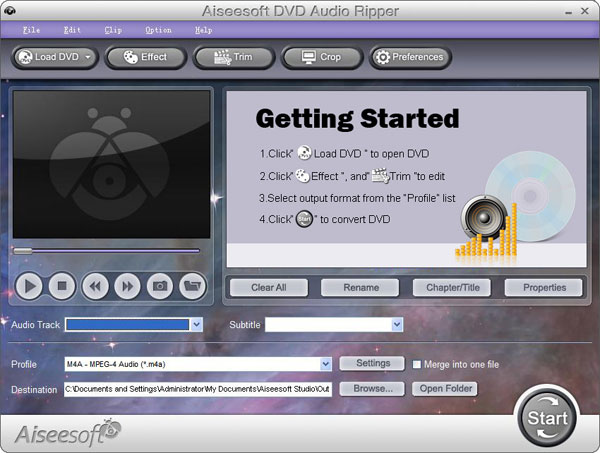 DVD Audio Ripper screen