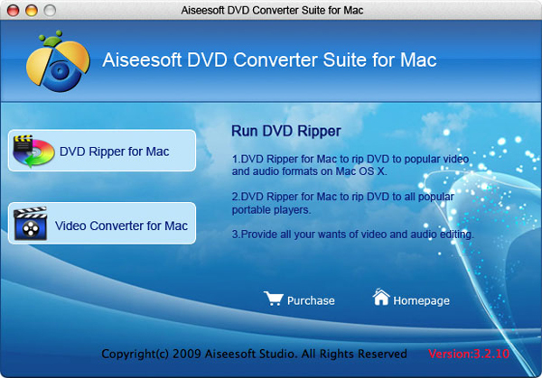 DVD Converter Suite for Mac screen