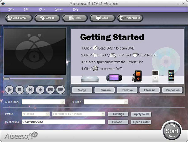DVD Ripper screen