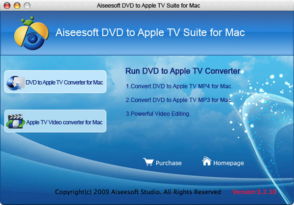 DVD to Apple TV Suite for Mac screen
