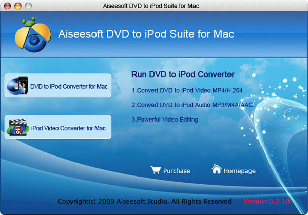 DVD to iPod Suite for Mac screen