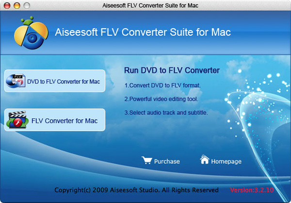 FLV Converter Suite for Mac screen