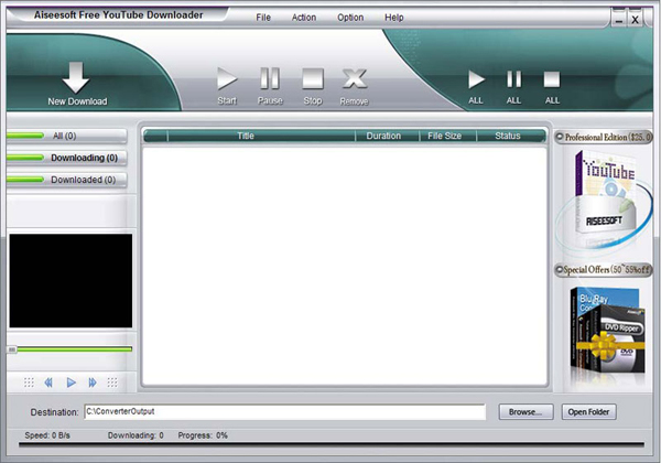 Free YouTube Downloader screen