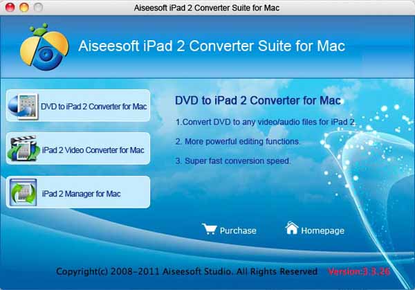 iPad 2 Converter Suite for Mac screen