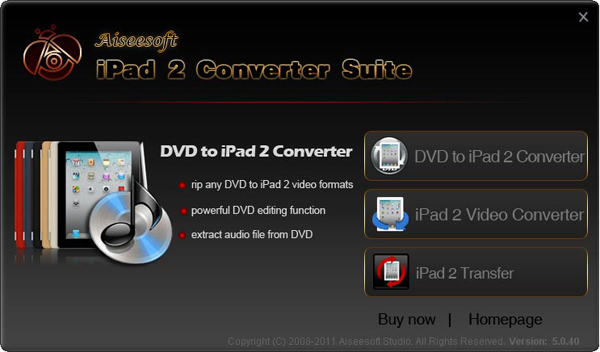 iPad 2 Converter Suite screen