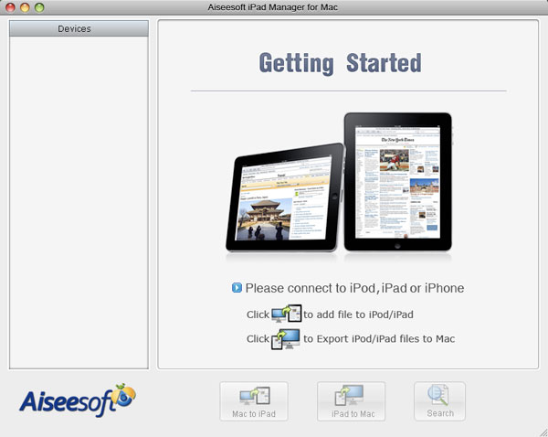 iPad Manager for Mac screen