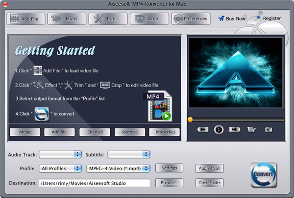 MP4 Converter for Mac screen