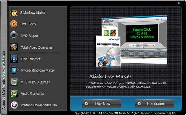 Multimedia Software Ultimate screen