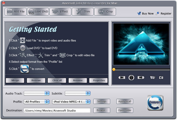 Total Media Converter for Mac screen