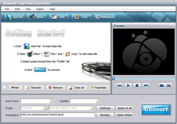 Total Video Converter screen